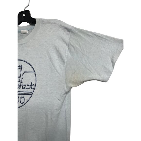 RARE Vintage 1980 Chicago Fest 80 T-Shirt Size L Large LG light blue T-shirt - Picture 5 of 8